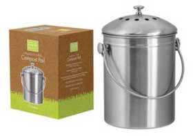 Kitchen Composter - stainless Steel in box