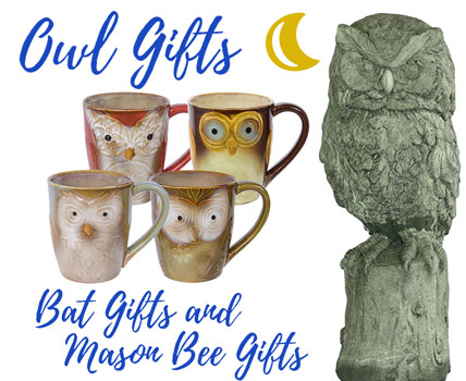 Unique gifts, Owl Gifts, Owl Decor, Owl Mugs, gardeners supplies- gifts
