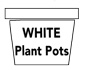  Plant Pots- White