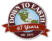 Down To Earth Distributors Inc, 47 Years Anniversary logo