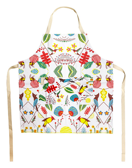 Bird Pattern Pure Cotton Apron