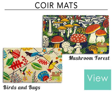 bird coir mat and skull design coir mat