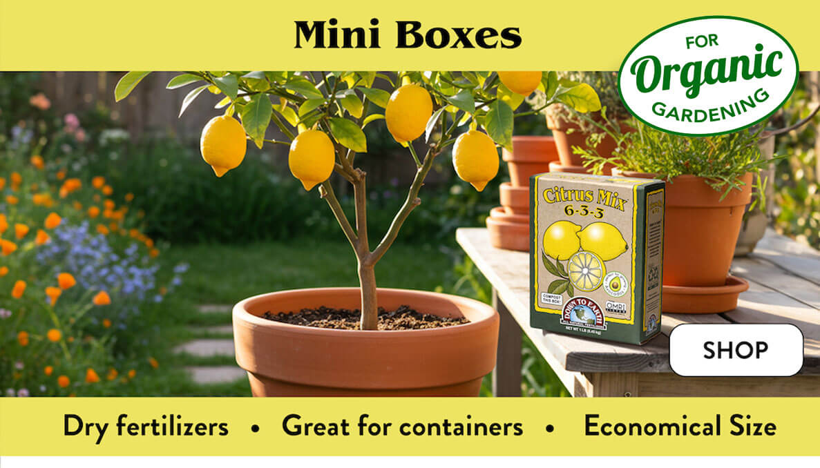 Down To Earth Mini Boxes - Wholesale OMRI Listed Fertilizer