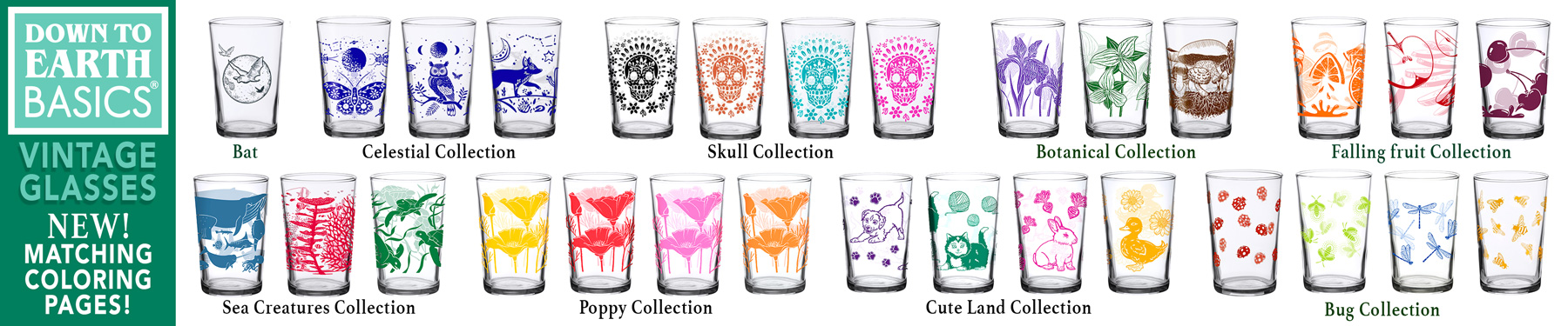 glassware usa - glassware sets - vintage