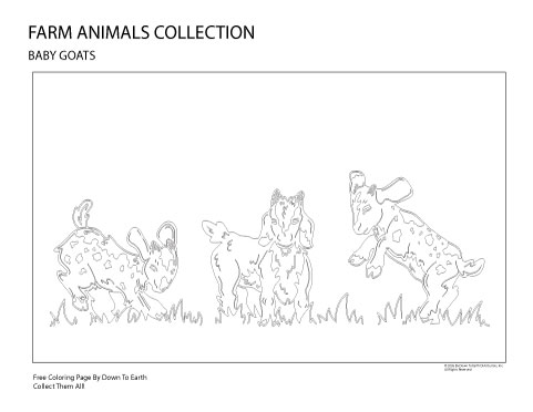 free download - coloring book - goats