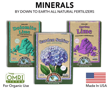 Minerals - Down To Earth Fertilizer - Wholesale Garden Minerals OMRI Listed
