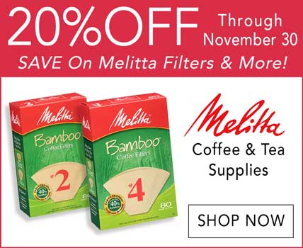 Melitta Sale! 20 percent off through November 30 2023