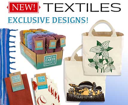 New Textiles -Unique Designs! Hand Towels, Dish Cloths, Totes with Botanical designs