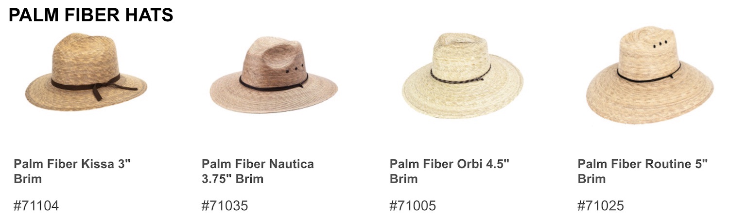 WHOLESALE PALM FIBER HATS