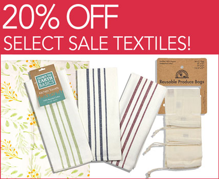 Select Sale Textiles! 20% OFF!