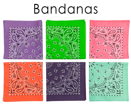 Wholesale Bandanas in bright colors