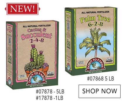NEW - CACTUS FERTILIZER AND PALM TREE FERTILIZER