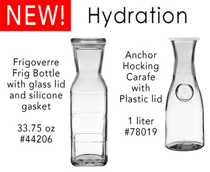 Carafes with Lids- for Hydration!