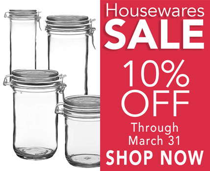 Housewares Sale- Fido Glass Jars 10% OFF