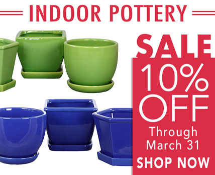 INDOOR POTTERY -On Sale 10% OFF through MARCH 31 2023