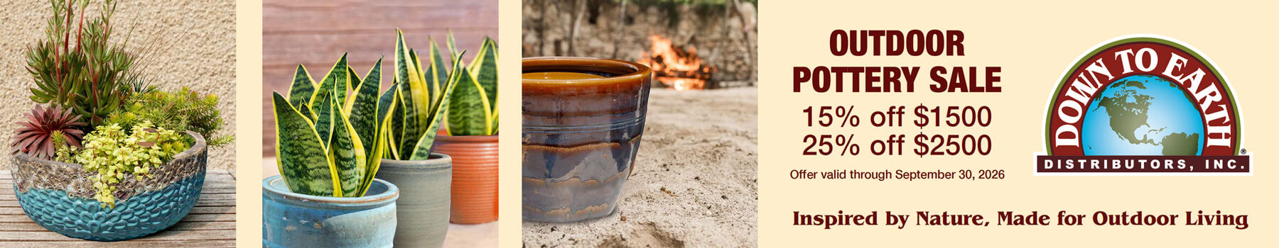 Outdoor Pottery Sale - Wholesale Deals!