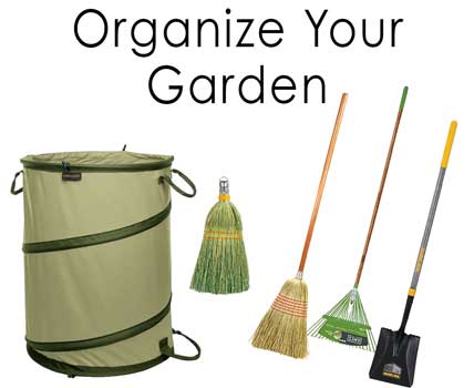 Organize your Garden! with wholesale rakes, brooms, leaf bags