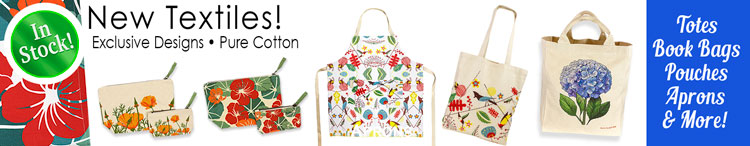 New Textiles -Tote Bags, Book Bags, Towels