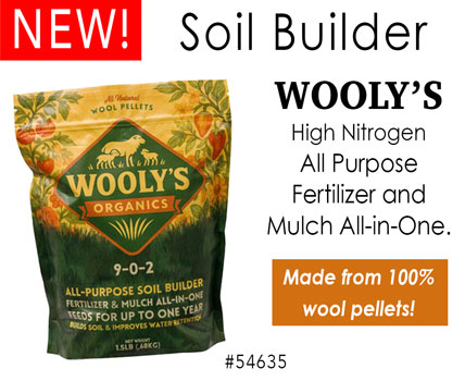 New! Woolies Fertilizer and mulch all-in-one!