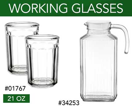 WORKING GLASS- 21 OZ -WHOLESALE BARWARE -DRINKING GLASSES