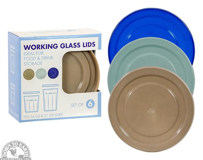 Working Glass Lid Pk/6 Down to Earth Distributors Inc.