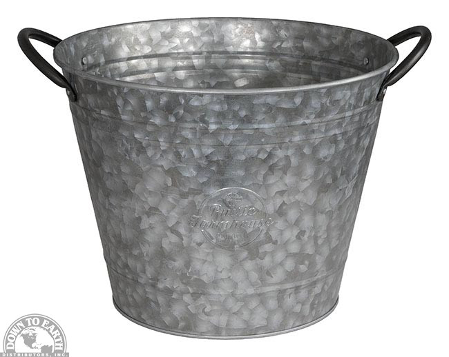 Galvanized Bucket Planter 10" Down to Earth Distributors Inc.
