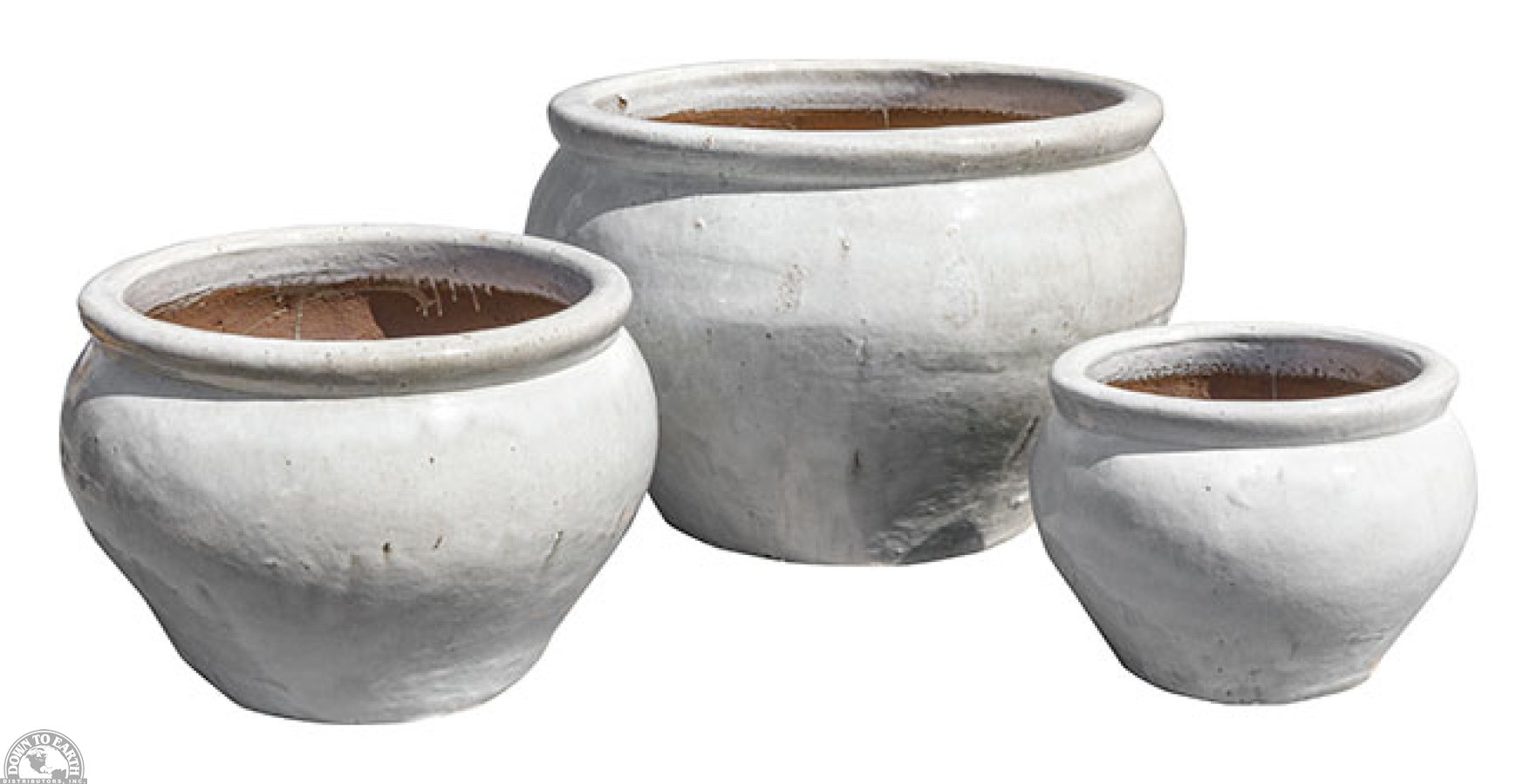 Riviera Medium Bowl White S/3 | Down to Earth Distributors Inc.