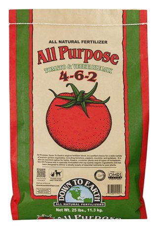 All Purpose Mix 4-6-2  25lb Down To Earth Fertilizer