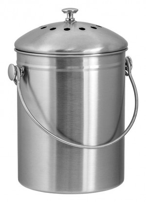 Compost Pail SS W/filter 1.3g