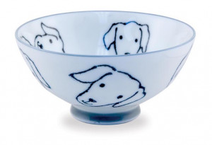 Bowl 4.5" W/labrador Faces - Dog Tea Cup