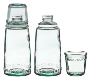 Water Carafe With Cap & Glass