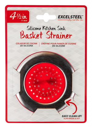 Red Silicone Sink Strainer 4.5