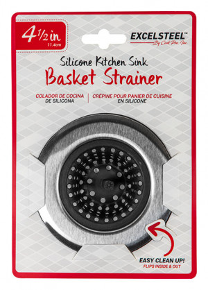 Blk Silicone Sink Strainer4.5"