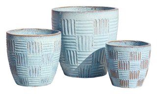 Crossfire Blue Set/3 Plant Pots