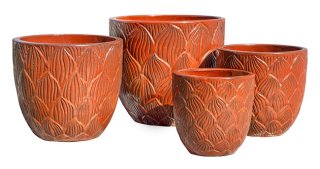 Garden Petals Iron Red Set/4