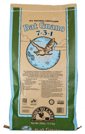 Down To Earth Fertilizers Bat Guano 7-3-1  25lb USA