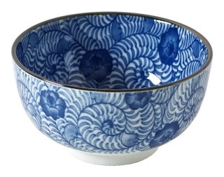 Bowl Blue Ferns 5"