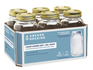 Canning Jar Reg.1qt 6 Pack