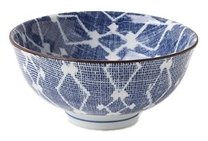 Rice Bowl Aizome Hishi 4.5" Bl