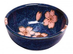 Dish 3.5"moonlight W/flowers*d