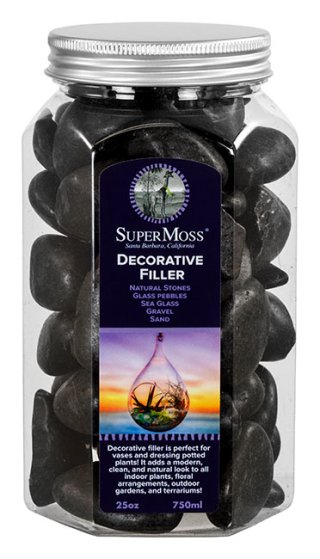 Decorative Stones Black 25oz - WHOLESALE
