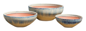 Stoneware Bowl Mesa Sand S/3 WHOLESALE PLANT POTS