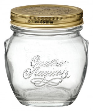 Qs Apple Jar Clear Glass 17oz