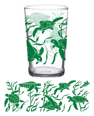 Vintage Sea Turtles 7oz Juice - wholesale drinking glass- cute glass