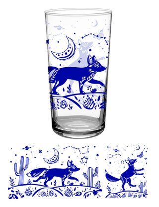 Vintage Desert Fox Glass 16oz