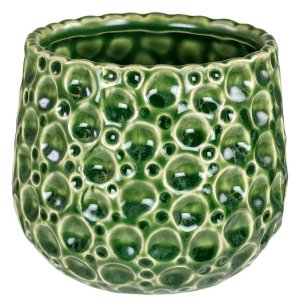 Coral Pot 4.5" Crackle Green - Plant Pot