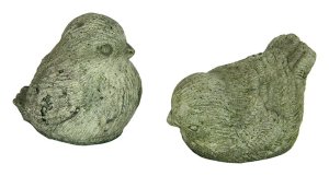 Concrete Chickadee Pair - Garden Statues