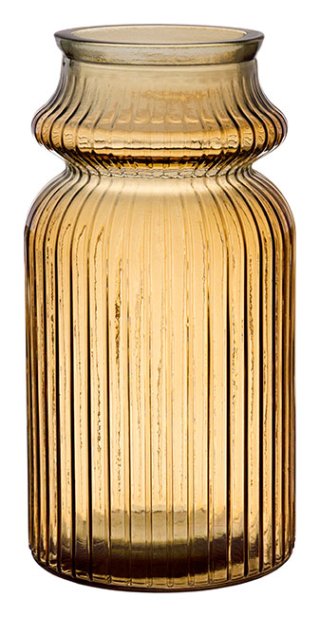 Vase Albania 28 Cm Umber - WHOLESALE VASES, Ribbed Glass