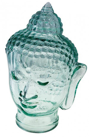 Glass Buddha Head 12''