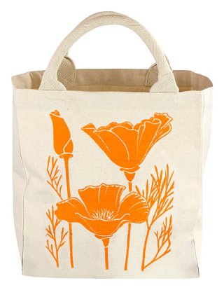 Canvas Tote Poppies Medium